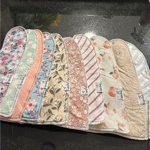 Set of 10 copper Pearl bandana bibs